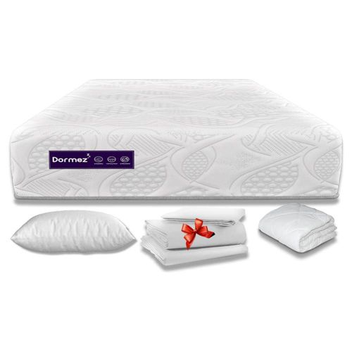 Colchon Matrimonial Dormez Gel Memory Foam + Blancos Pack de Regalo