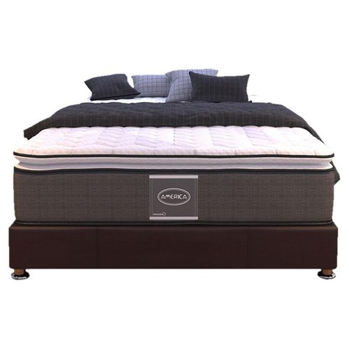 Colchón América Ortopédico King Size con Base Tapiz Tacto piel