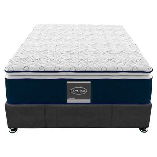 Colchón América Matrimonial Ortopédico Perfect Side + Base Reforzada