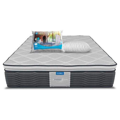 Colchon Restonic King Size Tecno Bacterial + Almohada Memory Foam