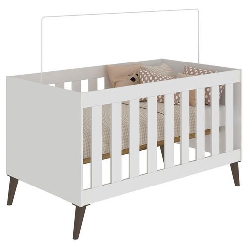 Cuna Clasica Vintage 3 Niveles Altura Blanca Con Patas BB05