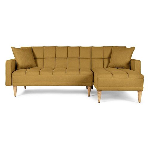 Sala Modular Reversible De Lino Mostaza Modelo Alpak