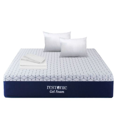 Colchón Gel Foam Queen Size + 2 Almohadas + Sabanas Queen. Size Ensueño