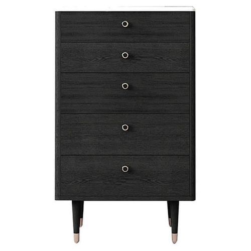 Comoda cajonera praga de 5 gavetas MDP y cubierta efecto mármol