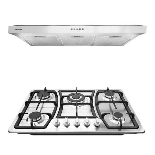 COMBO PARRILLA Y CAMPANA EN ACERO INOXIDABLE