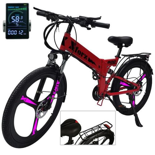 Bici eléctrica plegable MXMUJ-020 Xforz Mount500TourRed