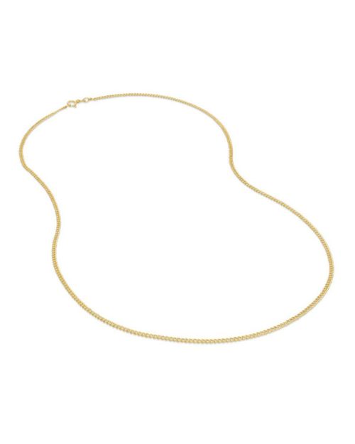 CADENA DE ORO AMARILLO 14K 1X1 (50CM - 1.3MM APROX.)