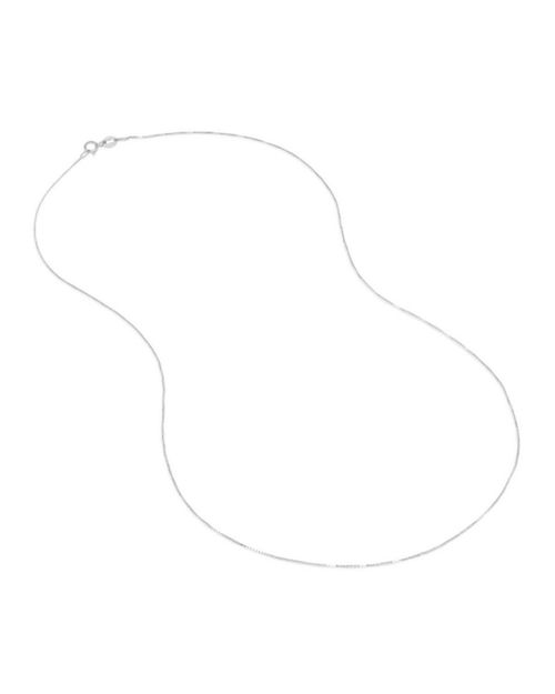 CADENA DE ORO BLANCO 14K VENECIANA (45CM - 0.55MM APROX.)