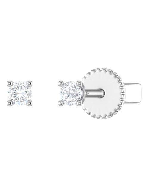 Broqueles Oro Blanco 14K 10Pts Diamante SUR-408-BROQ