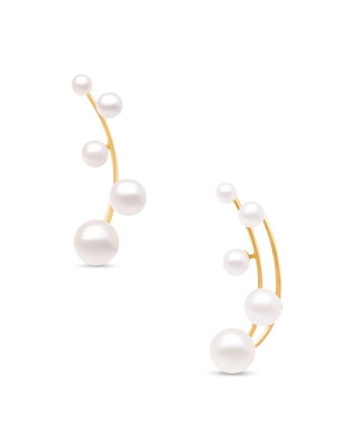 Aretes Perla Oro Amarillo 14K E2388