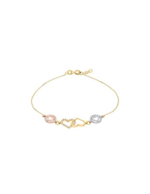 Pulsera Oro Florentino 14K Con Zirconias