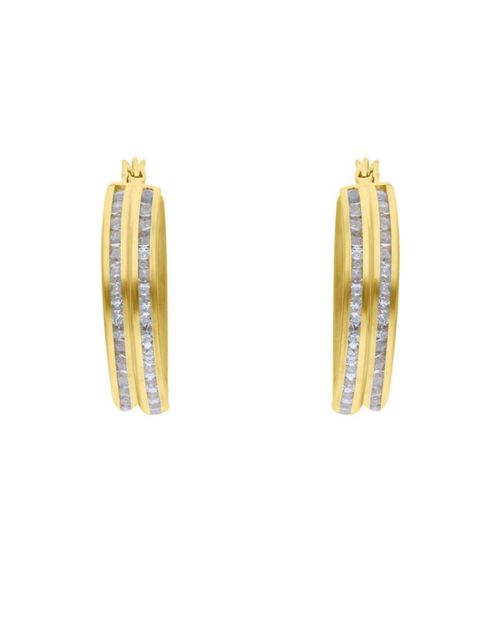 Arracadas Oro Amarillo 14K con Zirconia