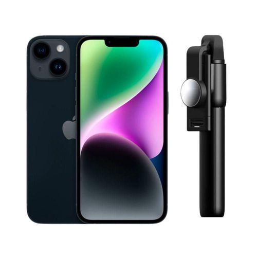 iPhone 14 128GB Negro E-SIM Reacondicionado más Baston Bluetooth