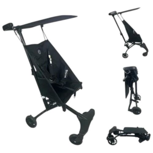 Trendy Kids - Carriola Pocket Compacta y Segura, Ligera y Elegante - Color Negro