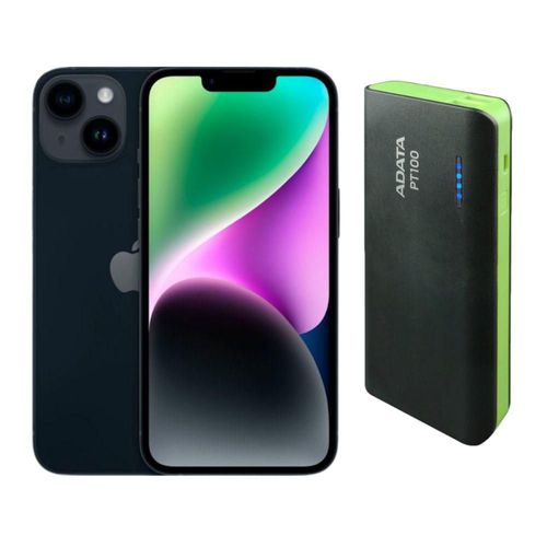 iPhone 14 Plus 128GB Negro E-SIM Reacondicionado más Power Bank 10,000mah