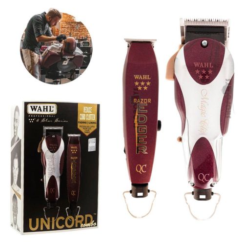 Cortadora Y Terminadora De Cabello Wahl Unicord Combo Profesional Alambricas