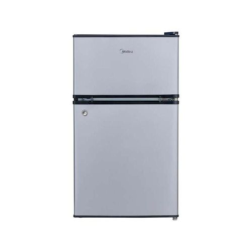 FRIGOBAR MIDEA MDRT87CCDLS 88 LT 3.4 PIES 2 PUERTAS CON LLAVE SILVER