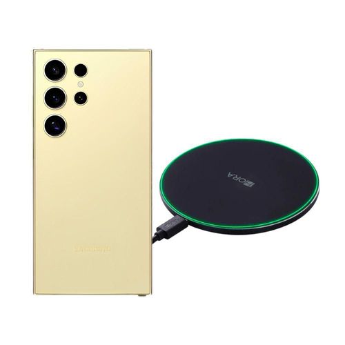Galaxy S24 Ultra 256GB Amarillo Reacondicionado más Cargador Genérico