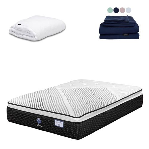 Colchón Matrimonial Alaska+ Protector Cloud+ Sabanas Softy CDZ