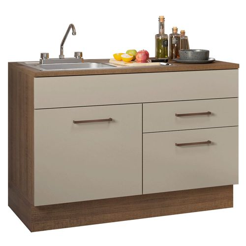 Gabinete Bajo De Cocina Compacta Madesa Luna Con Tarja MC