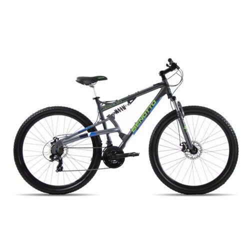 Bicicleta BENOTTO Montaña AXIAL 9.1 R29 21V. Hombre DS Frenos Doble Disco Mecanico Aluminio Gris/Azul Talla:UN