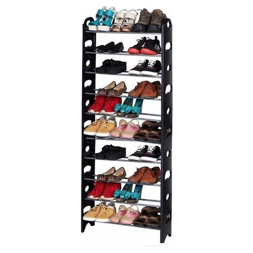 Zapatera 30 Pares 10 Niveles Rack Zapatero Fácil Armado Practico Organizador Zapatos