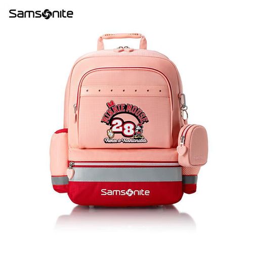 Mochila escolar SAMSONITE Disney TU7I/41304 de tela antibacteriana Rosa para niña