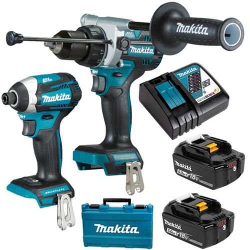 Combo Rotomartillo-atornillador De Impacto 18v Dlx2412t Makita