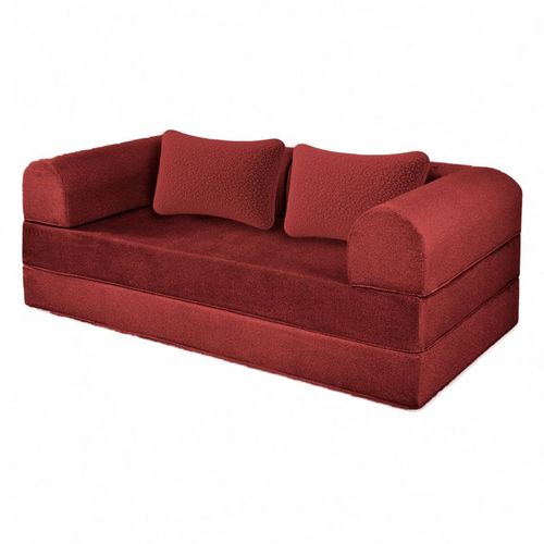 Sofa Cama Teddy 3 Cuerpos NAAP CONCEPT Birgundy