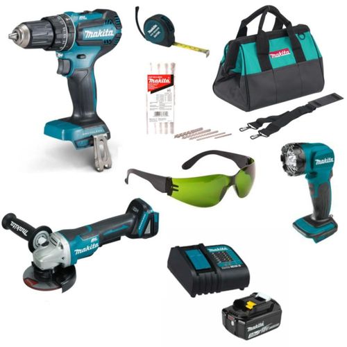 KIT MAKITA DHP485Z+DGA458Z+1999929+8312538+DML815+D64989+D36033+T02559