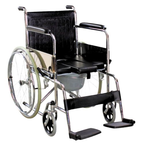 ORTHOMEDIC SILLA DE RUEDAS ECONÓMICA CON CÓMODO – PLEGABLE, RESISTENTE y FÁCIL DE USAR