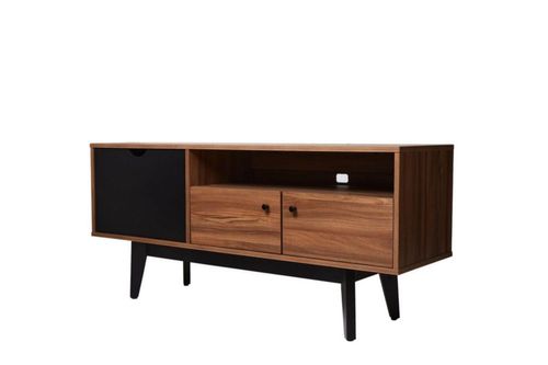 Mesa de TV Lior Nogal y Negro Kessa Muebles