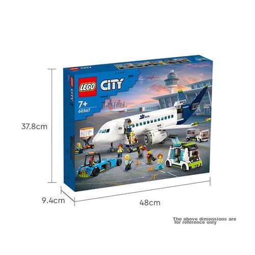 Avión de pasajeros LEGO CITY 60367 de bloques de construcción para niños y niñas