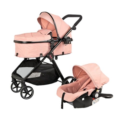Carriola con Autoasiento y Bambineto Reclinable King D'Bebe - Rosa