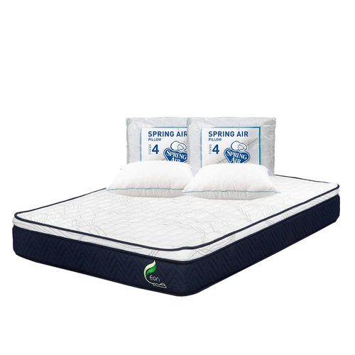 Colchón Matrimonial Restonic Eon Azul+ Almohada Oso 2 TRY