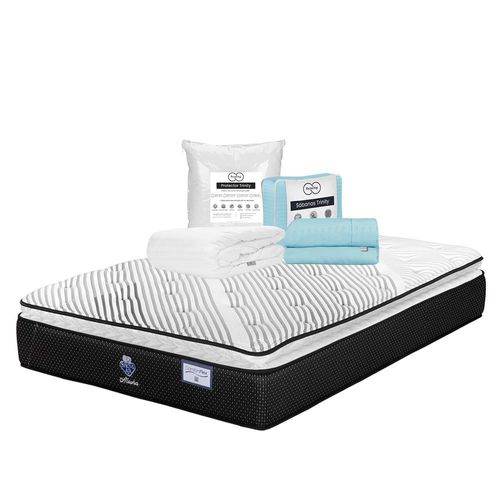 Colchón King Size Spring Air Alaska + Protector + Sánabas Trinity TRY
