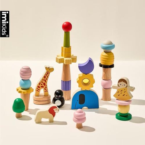 Bloques de construcción IMIKIDS CRECIMIENTO de madera para niños y niñas