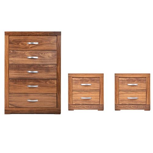 Set de Cajonera y 2 Buros Wenella Nogal Kessa Muebles