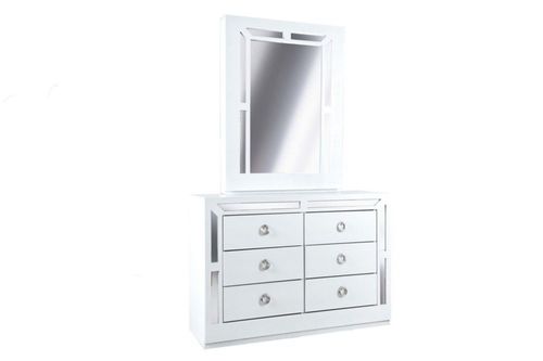 Tocador Emilia Blanco y Plata Kessa Muebles