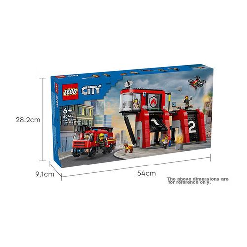 Bloques de construcción LEGO 60414 Estación de Bomberos de plástico para niños