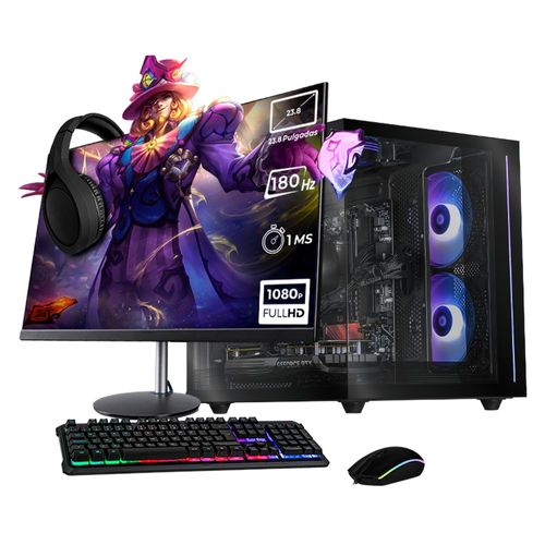 Xtreme pc rtx 5060 ryzen 7 32gb ssd 1tb monitor 23.8 black