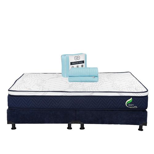 Colchón King Size Restonic Trinity Eon+ Box+ Sabanas Trinity TRY