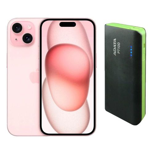iPhone 15 Plus 128GB Rosa CHIP Reacondicionado más Power Bank 10,000mah