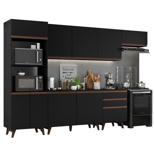 Cocina Modular Reims 320 cm Negro Madesa 01