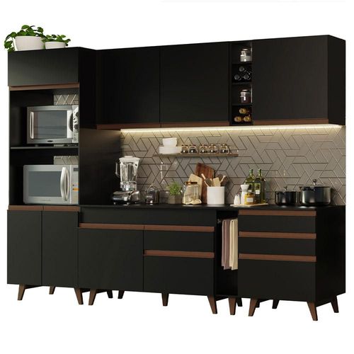 Cocina Modular Reims 270 cm Negro Madesa