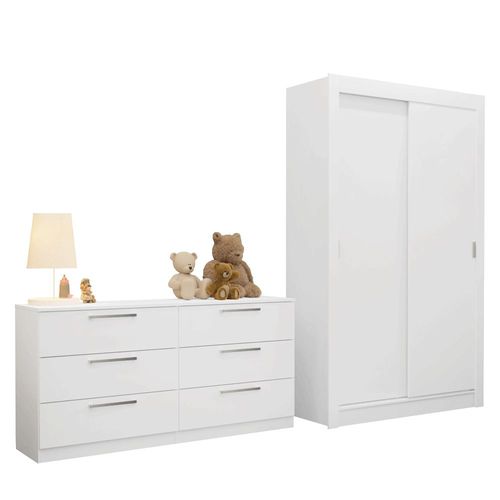 Kit Recámara Infantil Madesa Clóset y Cómoda