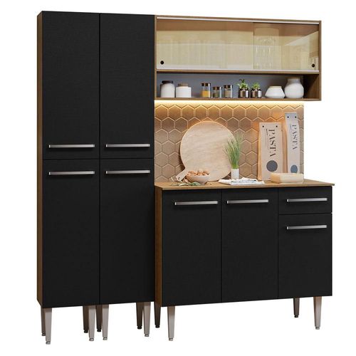 Cocina Modular Emilly 169 cm Rustic/Negro Madesa 13