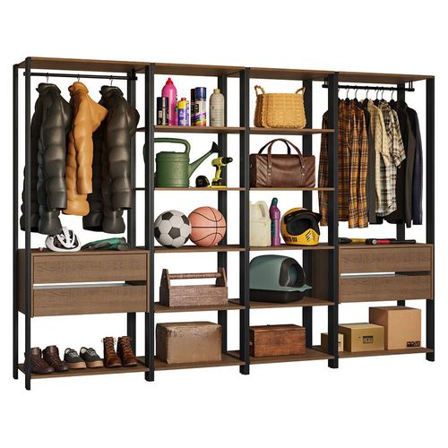 Closet Modular Marrón/Negro Madesa