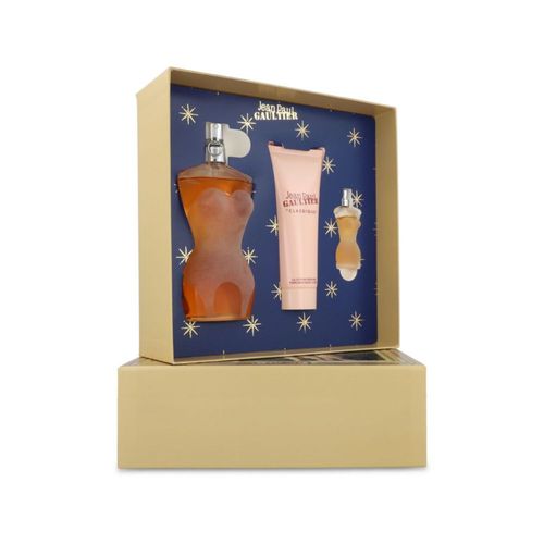 SET JEAN PAUL GAULTIER CLASSIQUE 3PZS 100ML EDT SPRAY/ BODY LOTION 75ML/ 6ML EDT