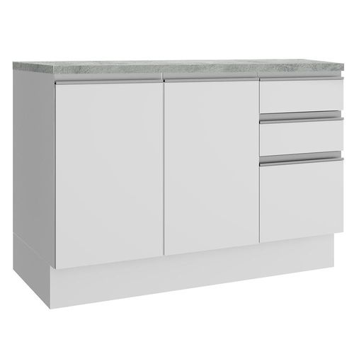 Gabinete Bajo Bufetera Glamy 120cm Blanco Madesa 02